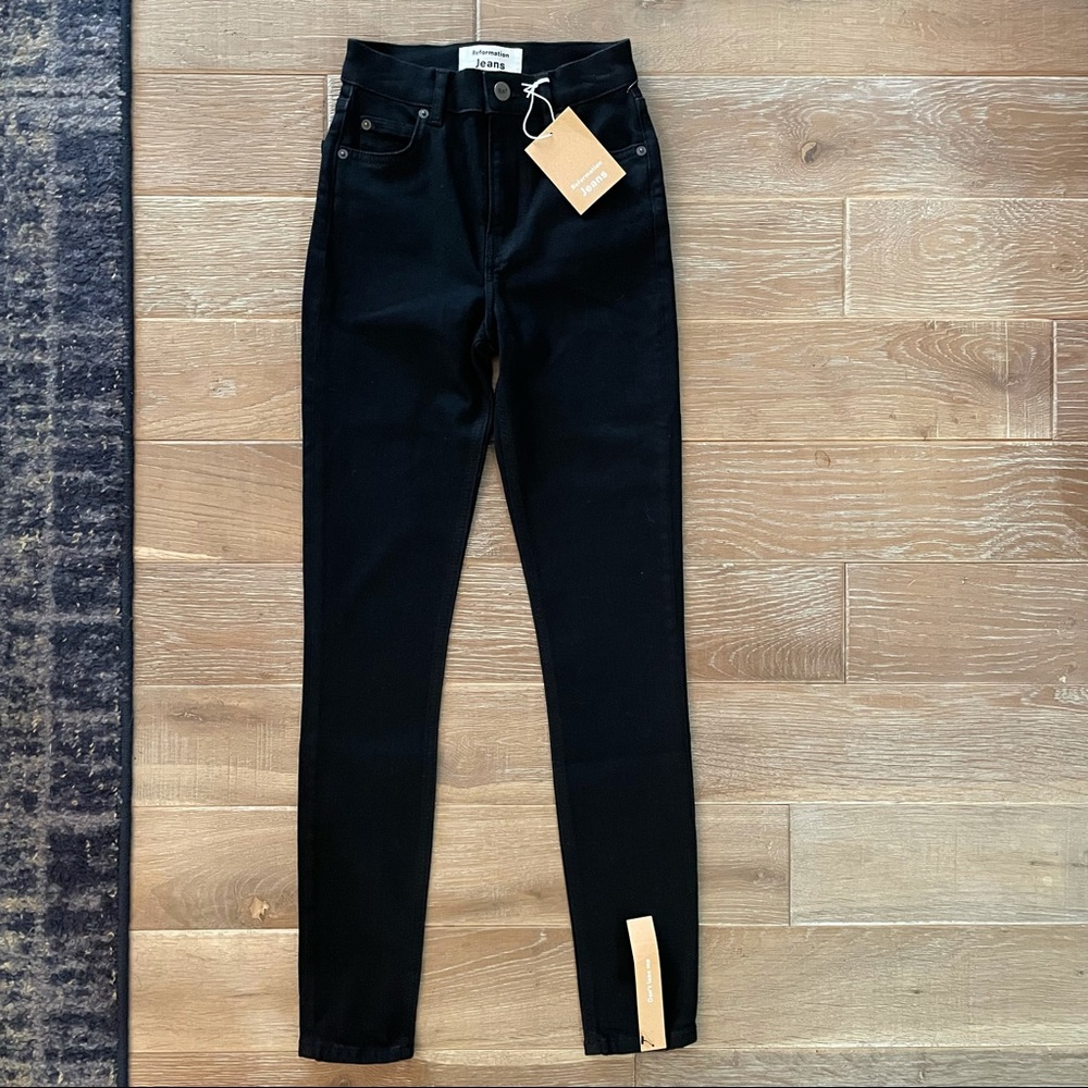 Reformation Black High Rise Jeans